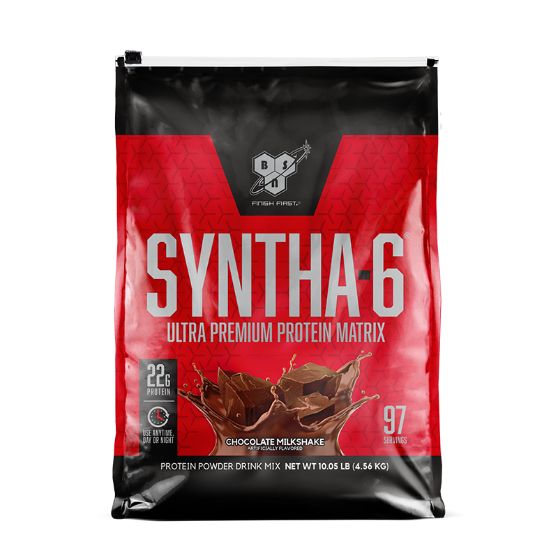 Syntha-6 Ultra Premium Protein Matrix, chocolate milkshake flavor, 10.05 lb bag.