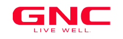 GNC logo with the tagline "Live Well."